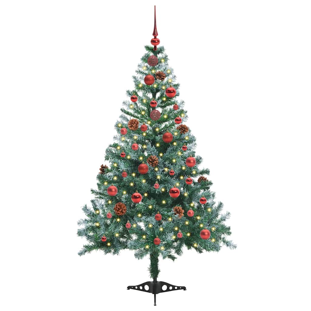 Vidaxx künstlicher Weihnachtsbaum mit 150 LED grün, 150 cm PVC und Stahl