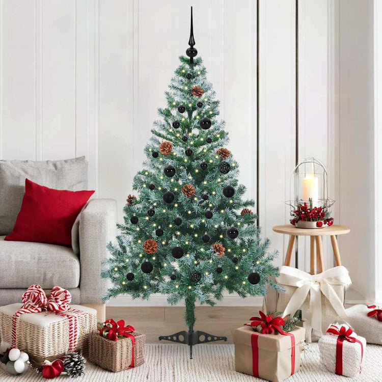 Vidaxx künstlicher Weihnachtsbaum mit 150 LED grün, 150 cm PVC und Stahl