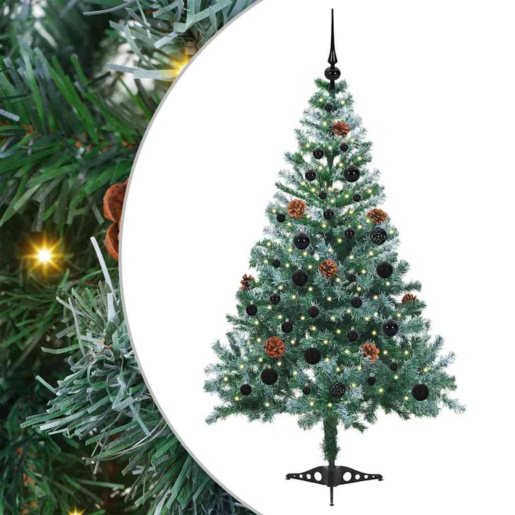 Vidaxx künstlicher Weihnachtsbaum mit 150 LED grün, 150 cm PVC und Stahl