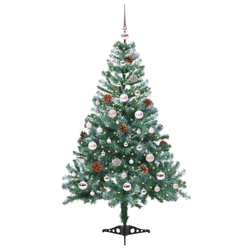 Vidaxx künstlicher Weihnachtsbaum mit 150 LED grün, 150 cm PVC und Stahl