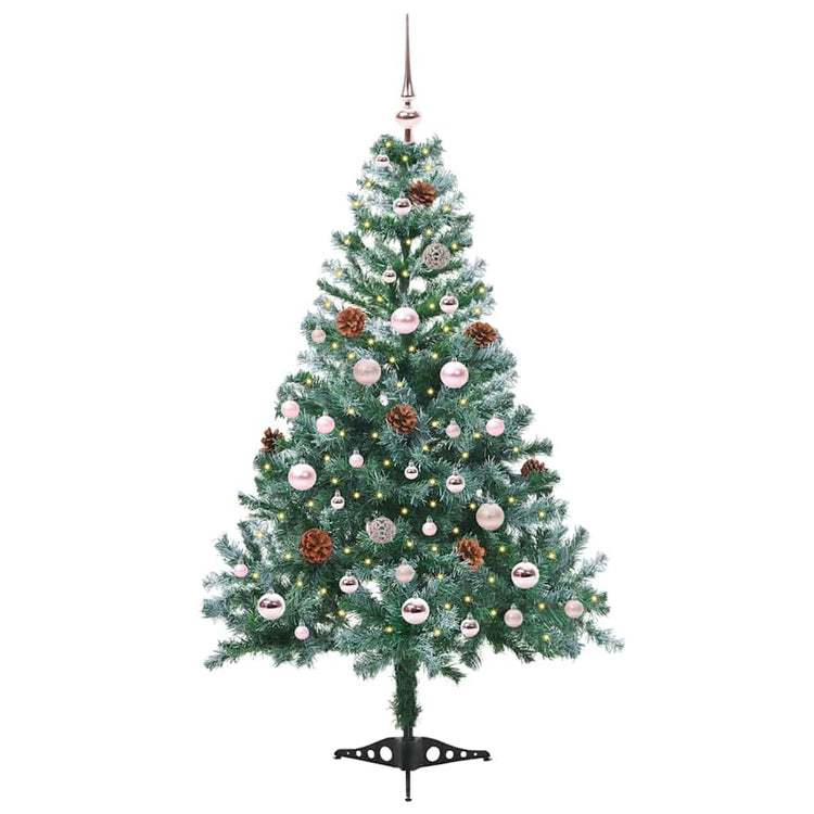 Vidaxx künstlicher Weihnachtsbaum mit 150 LED grün, 150 cm PVC und Stahl