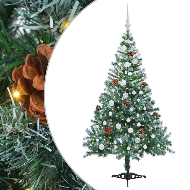 Vidaxx künstlicher Weihnachtsbaum mit 150 LED grün, 150 cm PVC und Stahl