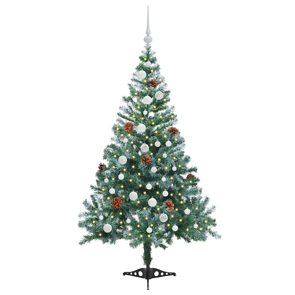 Vidaxx künstlicher Weihnachtsbaum mit 150 LED grün, 150 cm PVC und Stahl