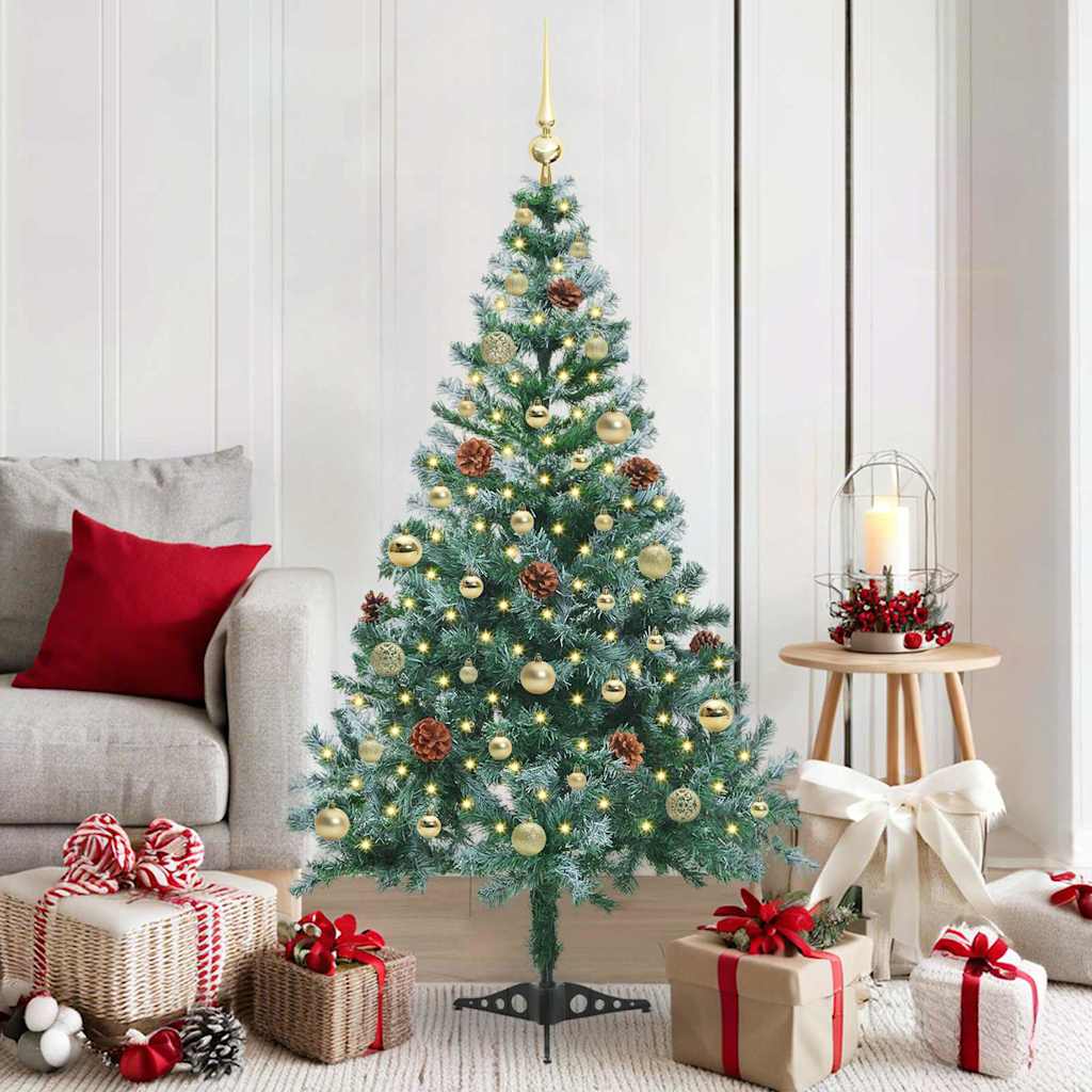 Vidaxx künstlicher Weihnachtsbaum mit 150 LED grün, 150 cm PVC und Stahl