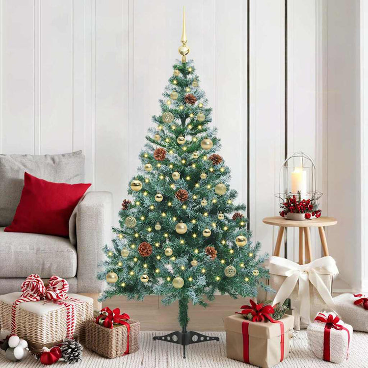 Vidaxx künstlicher Weihnachtsbaum mit 150 LED grün, 150 cm PVC und Stahl