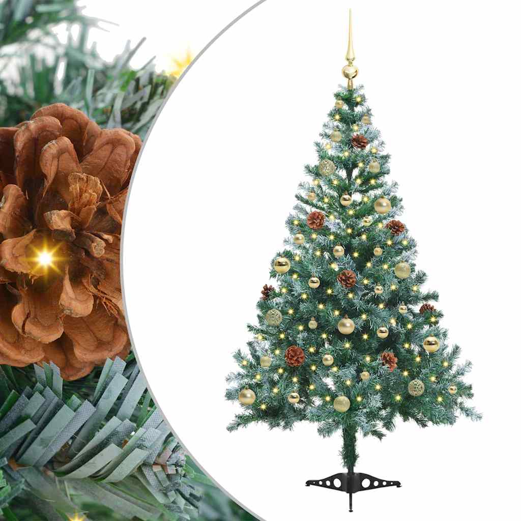 Vidaxx künstlicher Weihnachtsbaum mit 150 LED grün, 150 cm PVC und Stahl