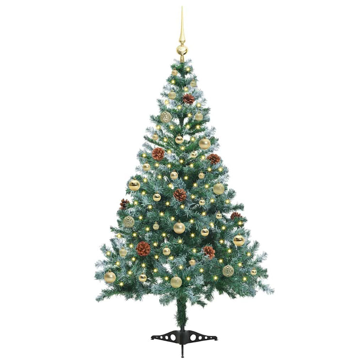 Vidaxx künstlicher Weihnachtsbaum mit 150 LED grün, 150 cm PVC und Stahl