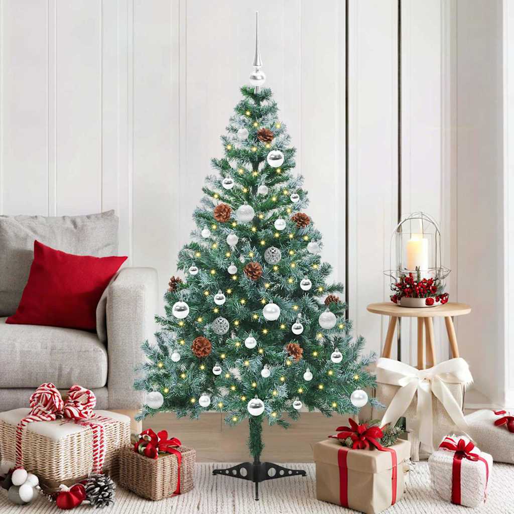 Vidaxx künstlicher Weihnachtsbaum mit 150 LED grün, 150 cm PVC und Stahl