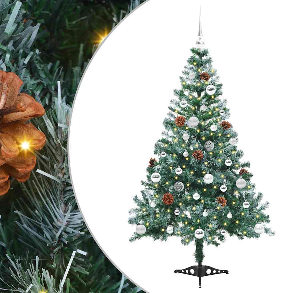 Vidaxx künstlicher Weihnachtsbaum mit 150 LED grün, 150 cm PVC und Stahl