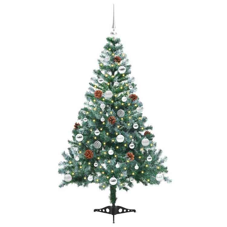 Vidaxx künstlicher Weihnachtsbaum mit 150 LED grün, 150 cm PVC und Stahl