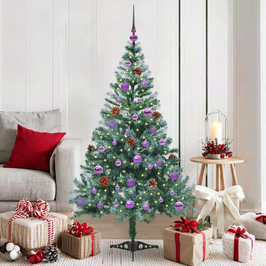 Vidaxx künstlicher Weihnachtsbaum mit 150 LED grün, 150 cm PVC und Stahl
