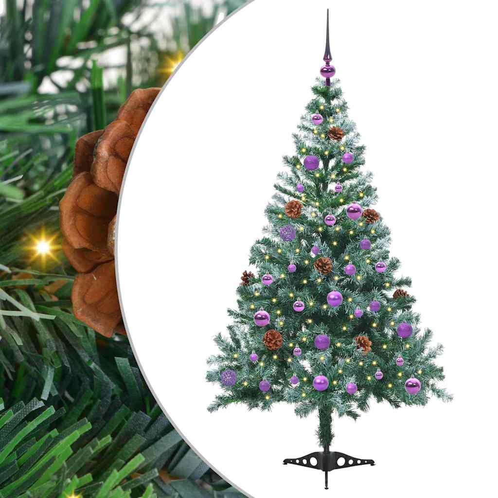 Vidaxx künstlicher Weihnachtsbaum mit 150 LED grün, 150 cm PVC und Stahl