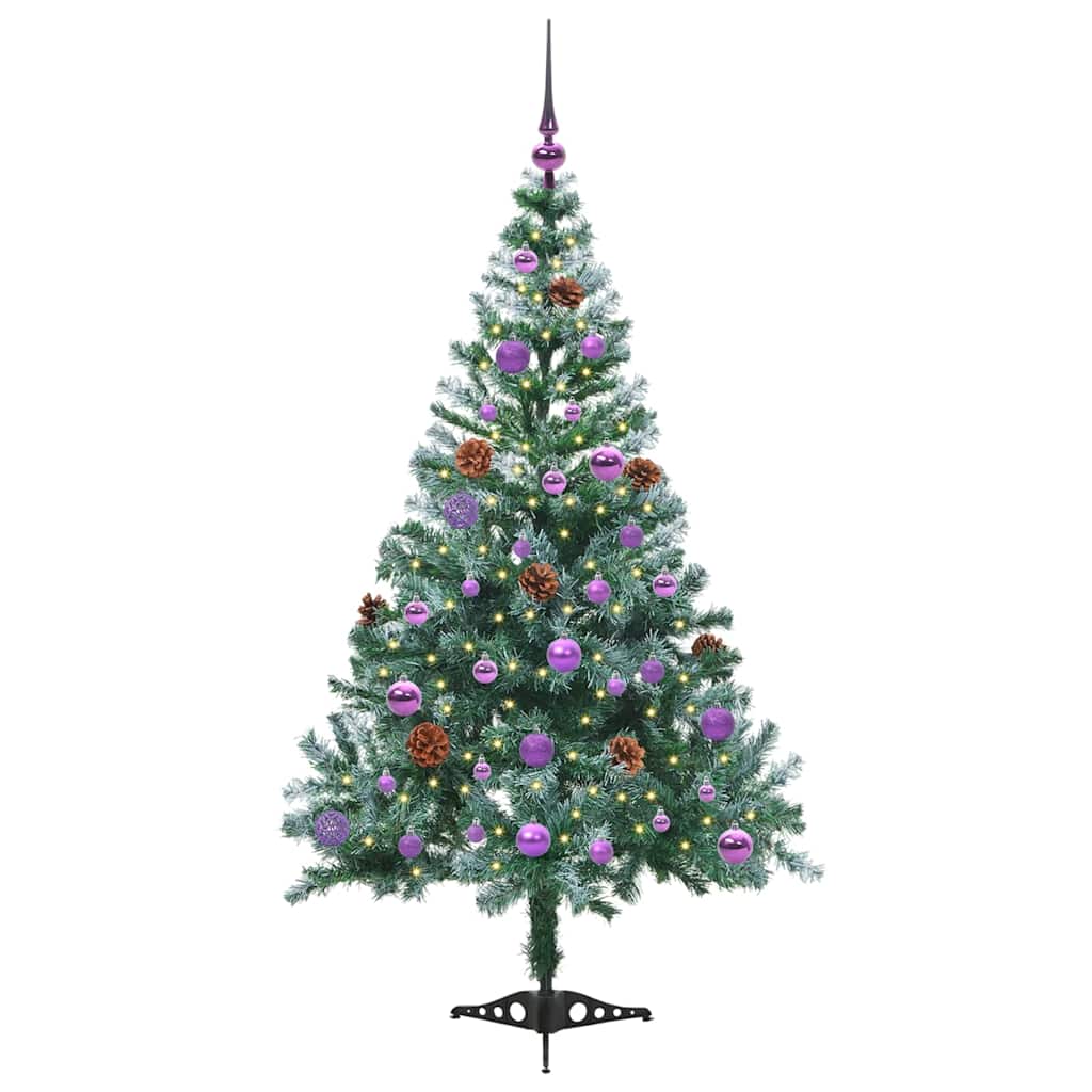 Vidaxx künstlicher Weihnachtsbaum mit 150 LED grün, 150 cm PVC und Stahl