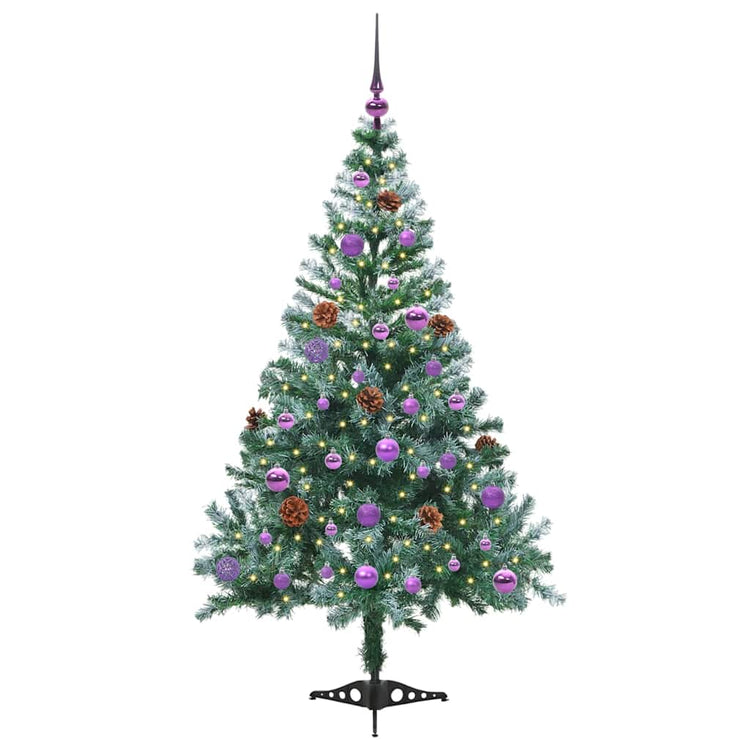 Vidaxx künstlicher Weihnachtsbaum mit 150 LED grün, 150 cm PVC und Stahl