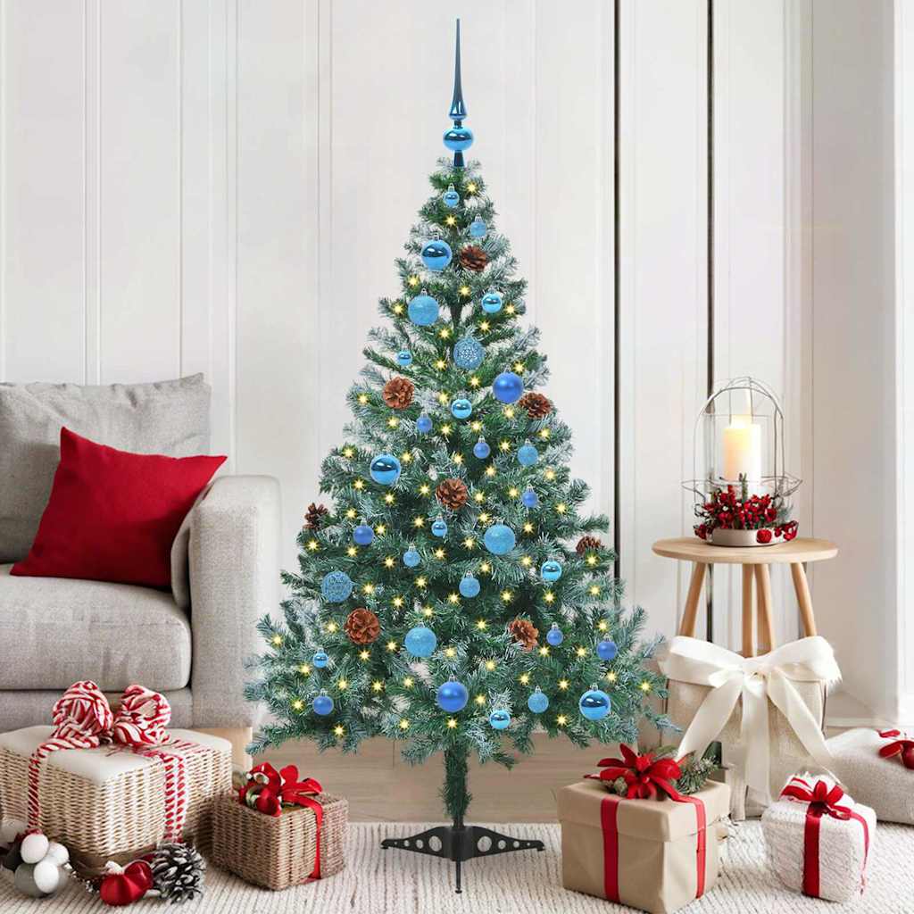 Vidaxx künstlicher Weihnachtsbaum mit 150 LED grün, 150 cm PVC und Stahl