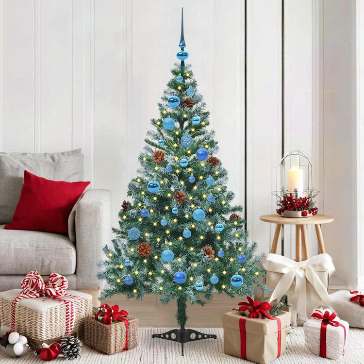 Vidaxx künstlicher Weihnachtsbaum mit 150 LED grün, 150 cm PVC und Stahl