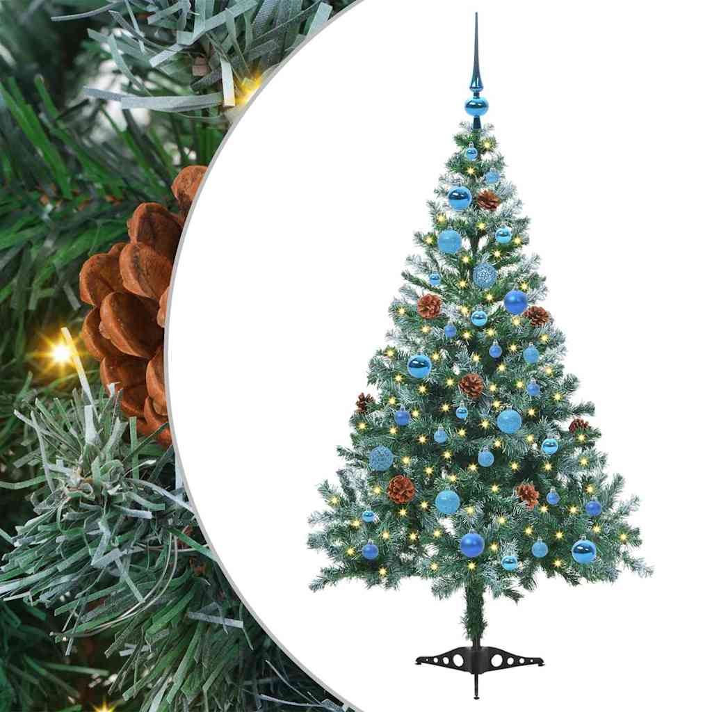 Vidaxx künstlicher Weihnachtsbaum mit 150 LED grün, 150 cm PVC und Stahl