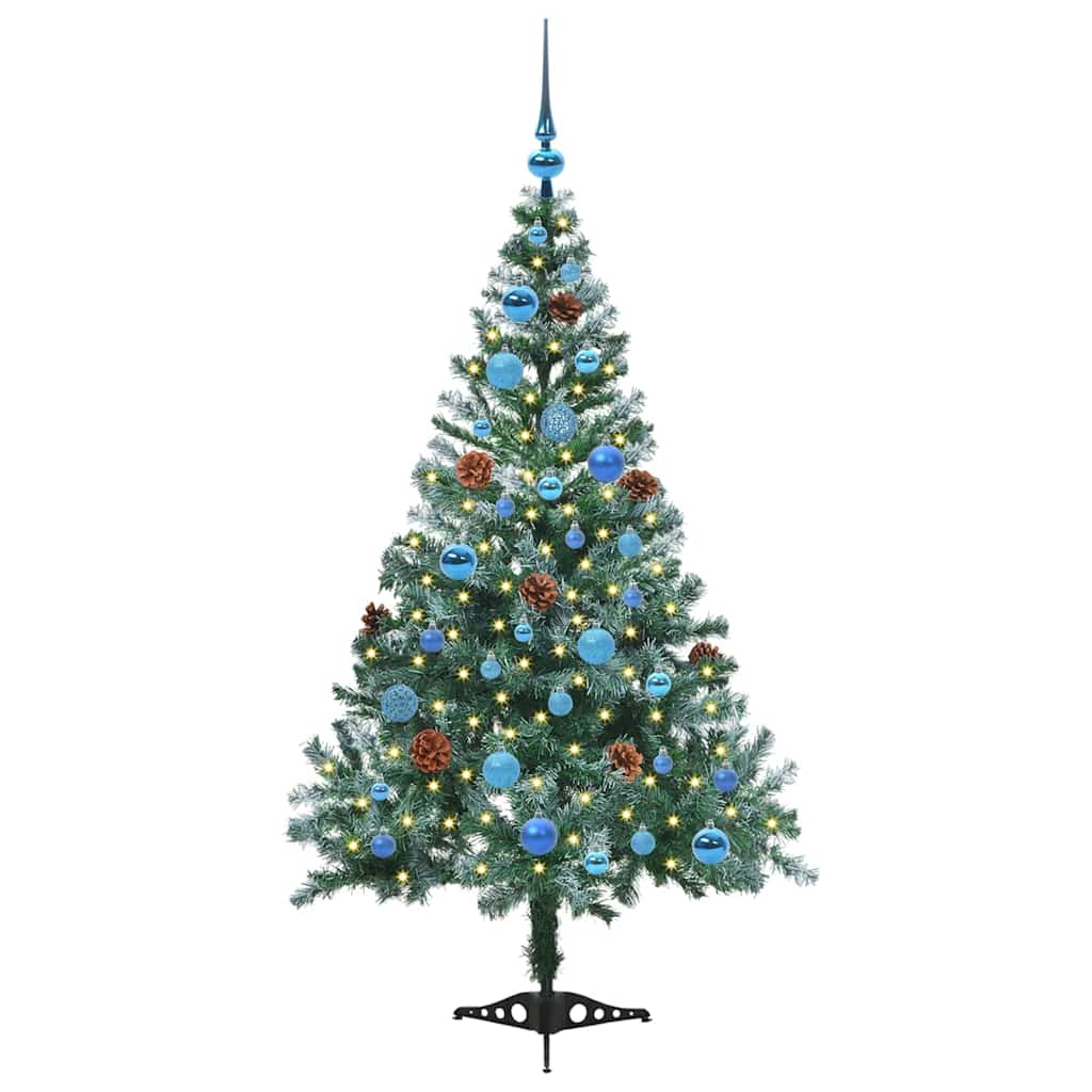 Vidaxx künstlicher Weihnachtsbaum mit 150 LED grün, 150 cm PVC und Stahl