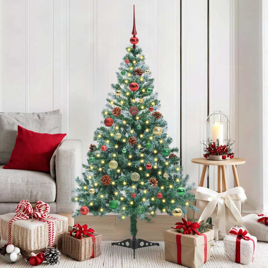 Vidaxx künstlicher Weihnachtsbaum mit 150 LED grün, 150 cm PVC und Stahl