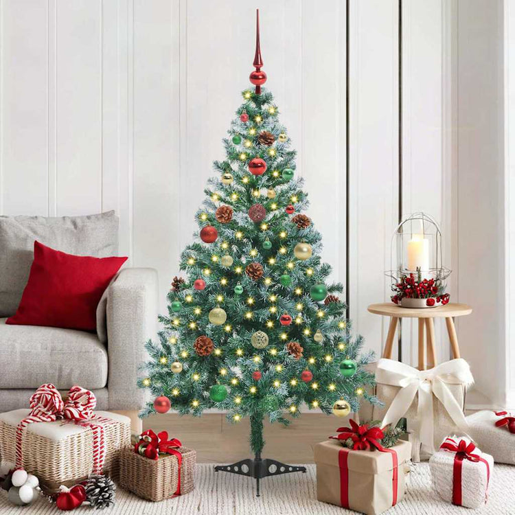 Vidaxx künstlicher Weihnachtsbaum mit 150 LED grün, 150 cm PVC und Stahl