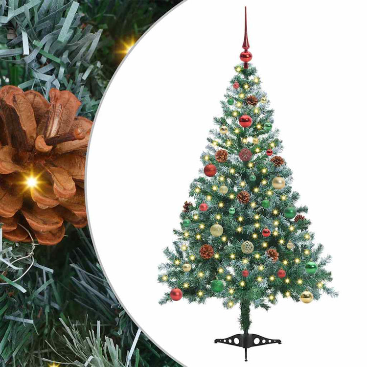 Vidaxx künstlicher Weihnachtsbaum mit 150 LED grün, 150 cm PVC und Stahl
