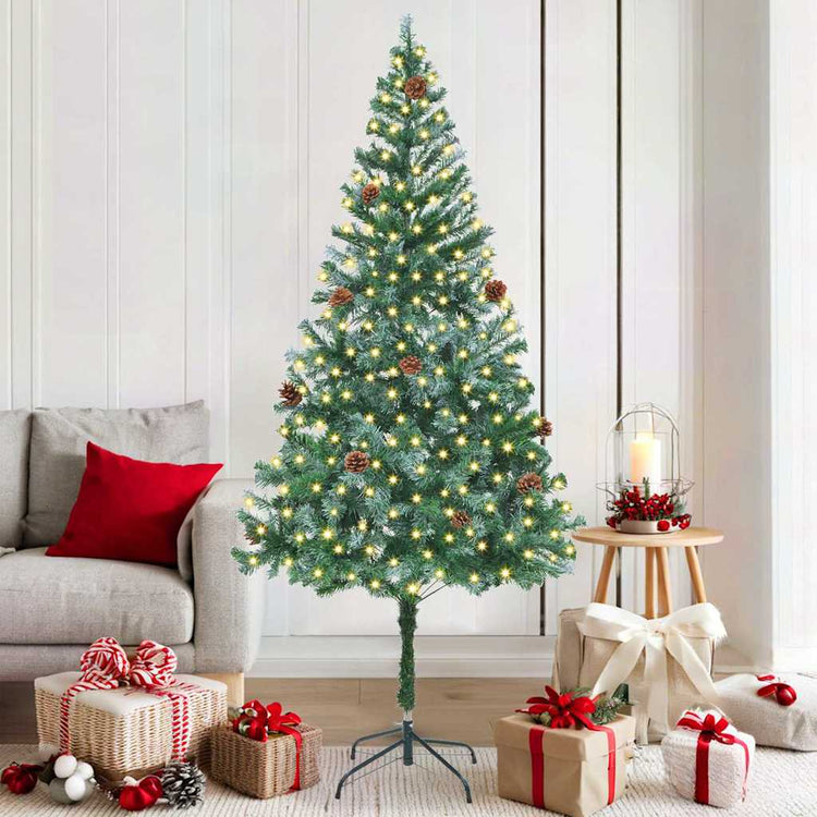Vidaxx künstlicher Weihnachtsbaum mit 300 LED grün 180 cm PVC und Stahl