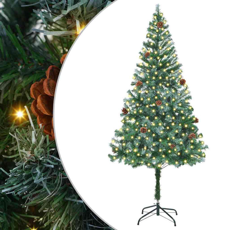Vidaxx künstlicher Weihnachtsbaum mit 300 LED grün 180 cm PVC und Stahl