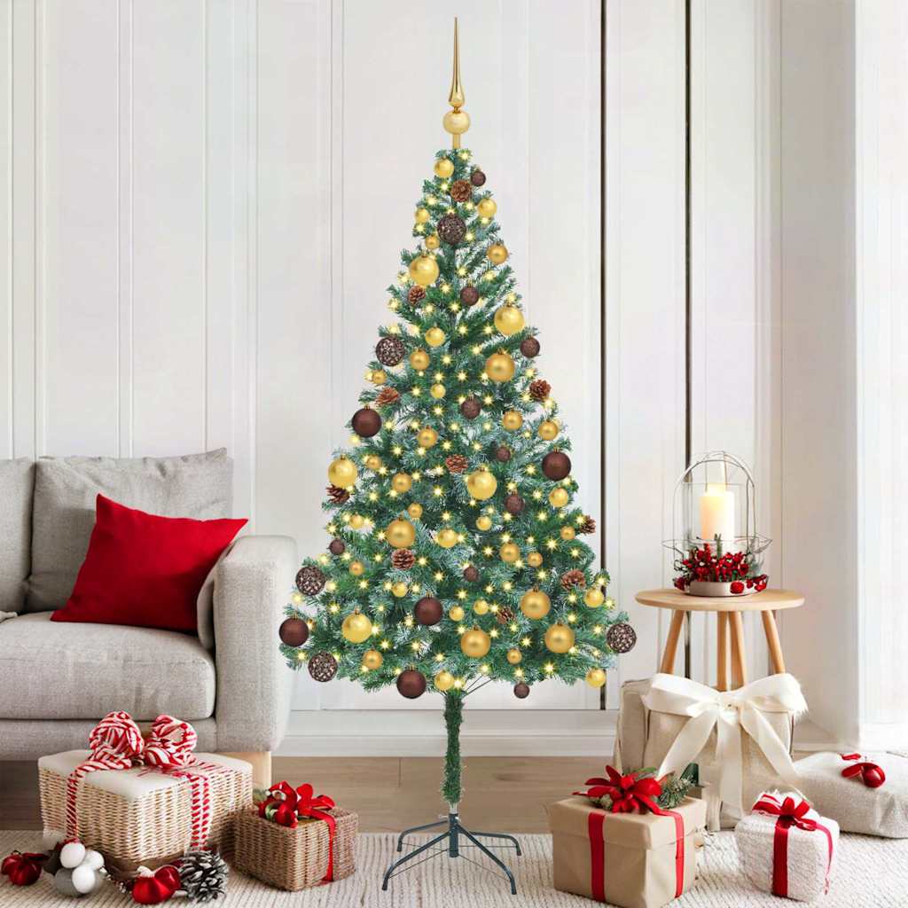 Vidaxx künstlicher Weihnachtsbaum mit 300 LED grün 180 cm PVC und Stahl