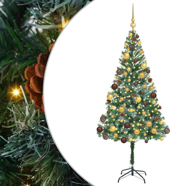 Vidaxx künstlicher Weihnachtsbaum mit 300 LED grün 180 cm PVC und Stahl