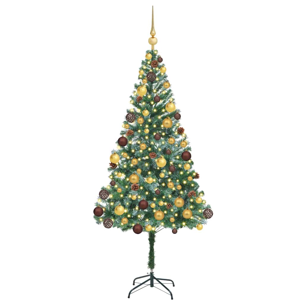 Vidaxx künstlicher Weihnachtsbaum mit 300 LED grün 180 cm PVC und Stahl