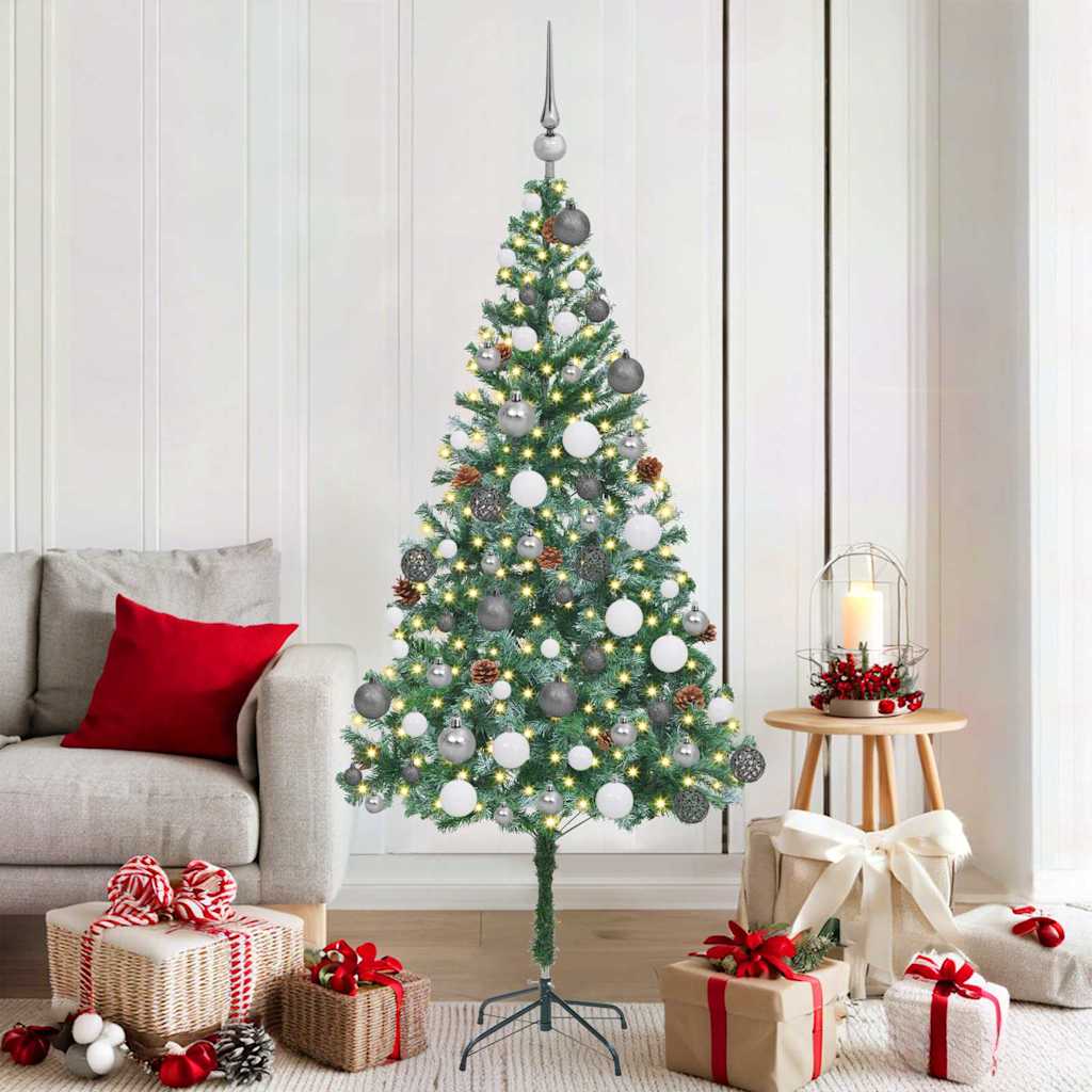 Vidaxx künstlicher Weihnachtsbaum mit 300 LED grün 180 cm PVC und Stahl