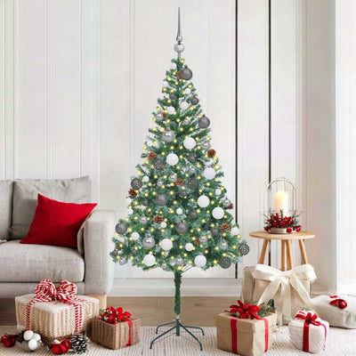 Vidaxx künstlicher Weihnachtsbaum mit 300 LED grün 180 cm PVC und Stahl