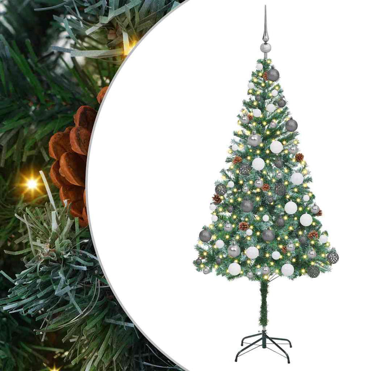 Vidaxx künstlicher Weihnachtsbaum mit 300 LED grün 180 cm PVC und Stahl