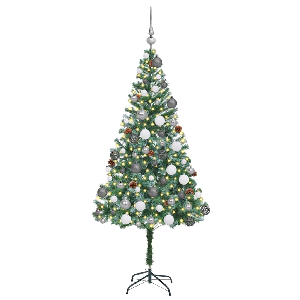 Vidaxx künstlicher Weihnachtsbaum mit 300 LED grün 180 cm PVC und Stahl