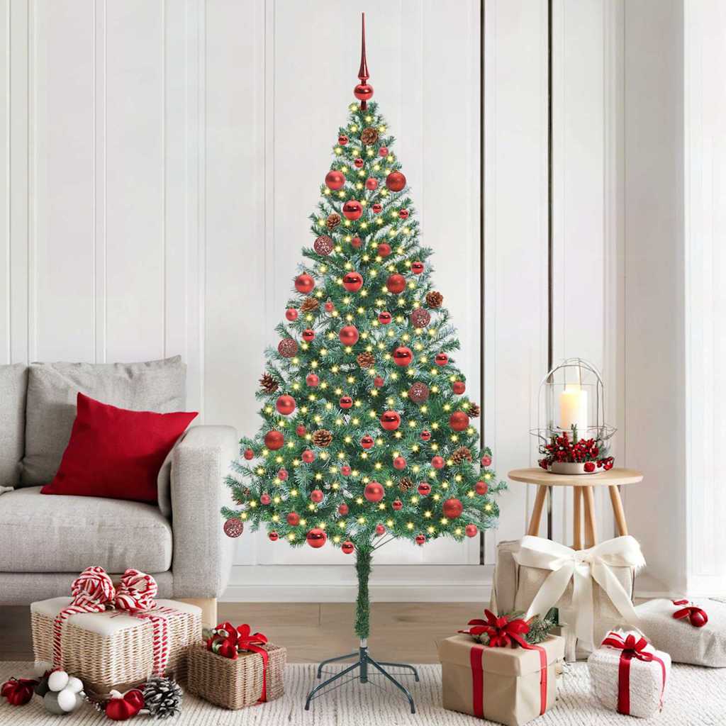 Vidaxx künstlicher Weihnachtsbaum mit 300 LED grün 180 cm PVC und Stahl