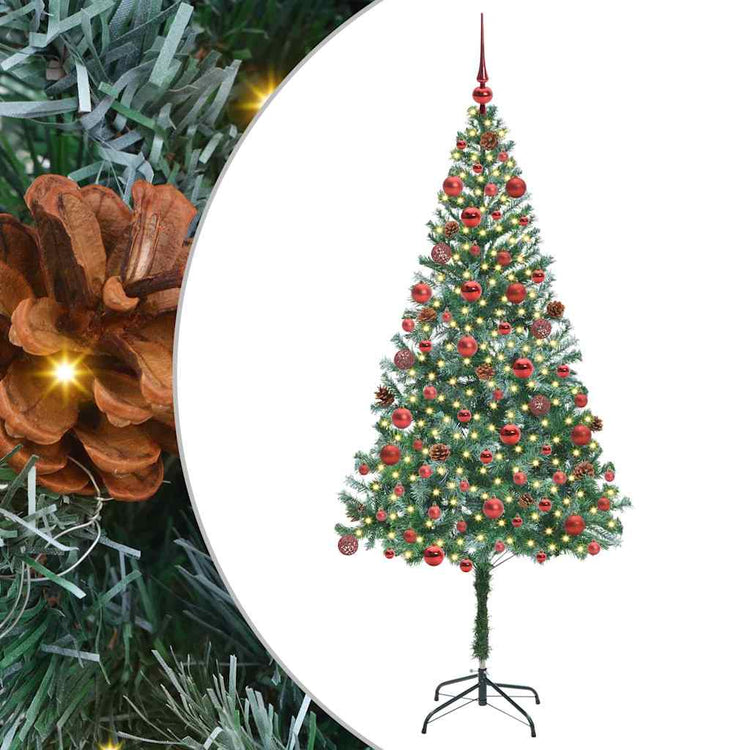 Vidaxx künstlicher Weihnachtsbaum mit 300 LED grün 180 cm PVC und Stahl