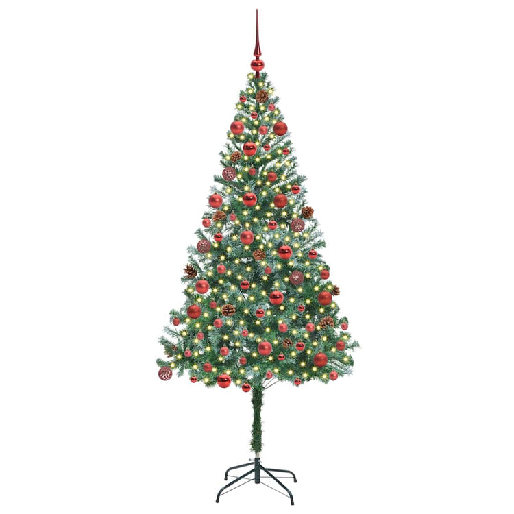Vidaxx künstlicher Weihnachtsbaum mit 300 LED grün 180 cm PVC und Stahl