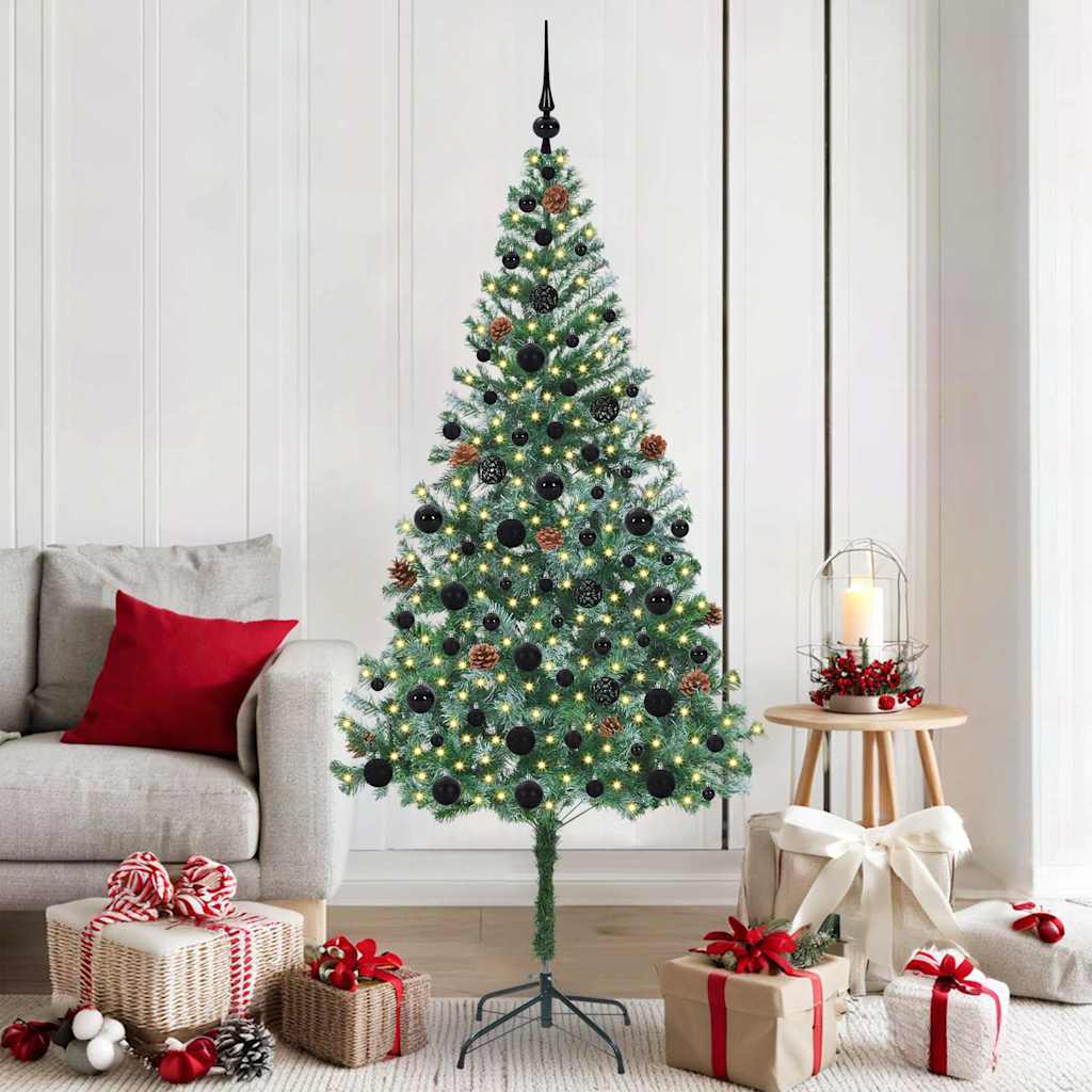 Vidaxx künstlicher Weihnachtsbaum mit 300 LED grün 180 cm PVC und Stahl
