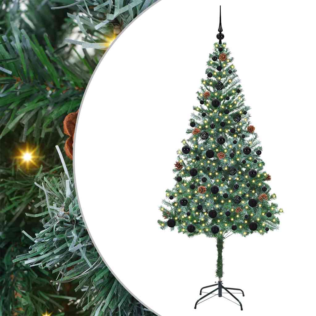 Vidaxx künstlicher Weihnachtsbaum mit 300 LED grün 180 cm PVC und Stahl