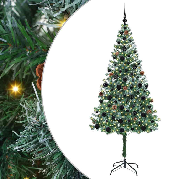 Vidaxx künstlicher Weihnachtsbaum mit 300 LED grün 180 cm PVC und Stahl