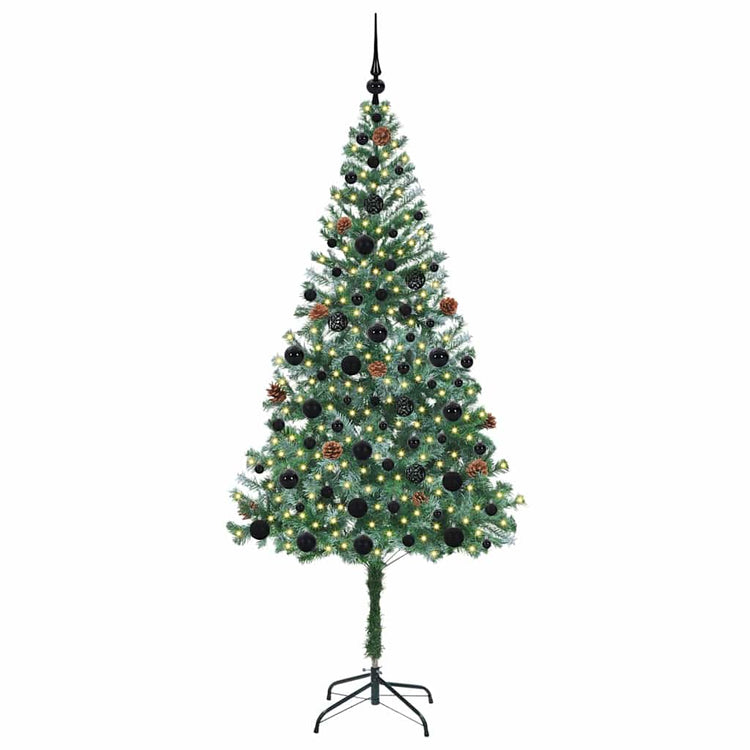 Vidaxx künstlicher Weihnachtsbaum mit 300 LED grün 180 cm PVC und Stahl