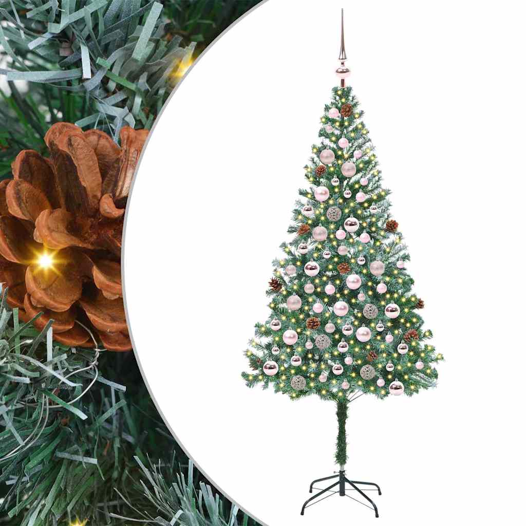 Vidaxx künstlicher Weihnachtsbaum mit 300 LED grün 180 cm PVC und Stahl