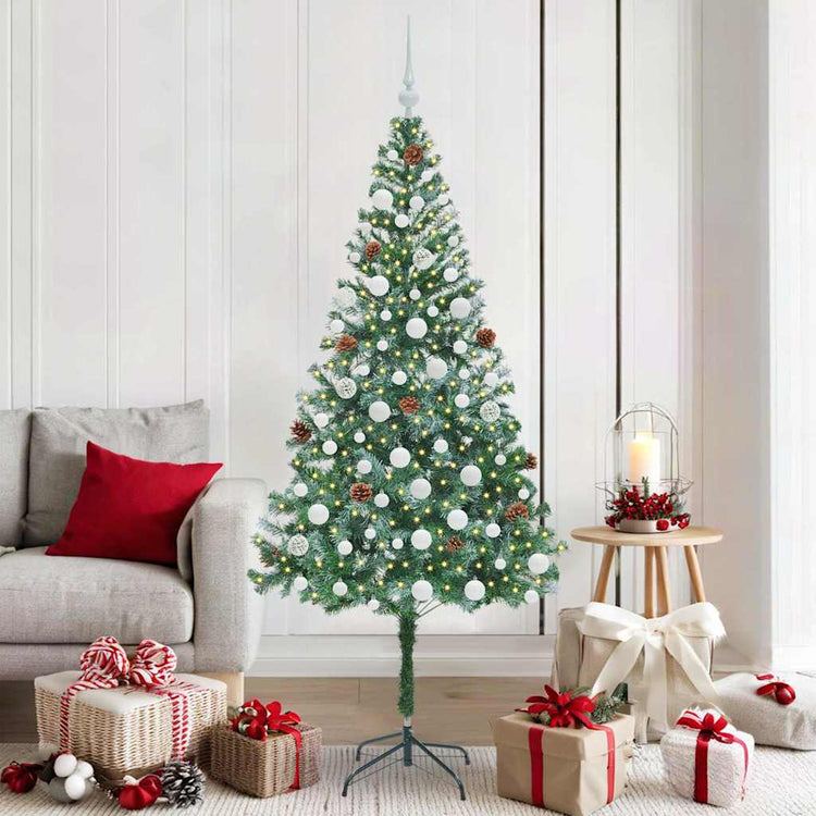 Vidaxx künstlicher Weihnachtsbaum mit 300 LED grün 180 cm PVC und Stahl