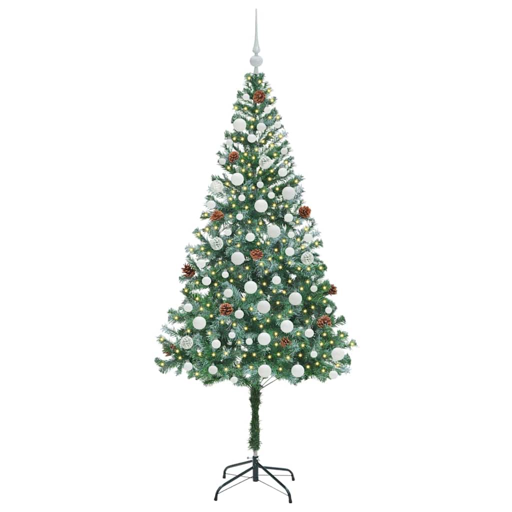 Vidaxx künstlicher Weihnachtsbaum mit 300 LED grün 180 cm PVC und Stahl