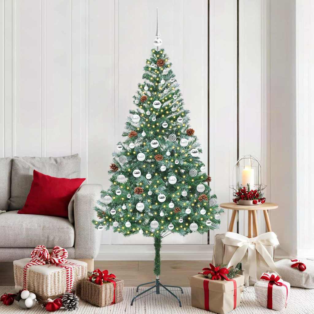 Vidaxx künstlicher Weihnachtsbaum mit 300 LED grün 180 cm PVC und Stahl