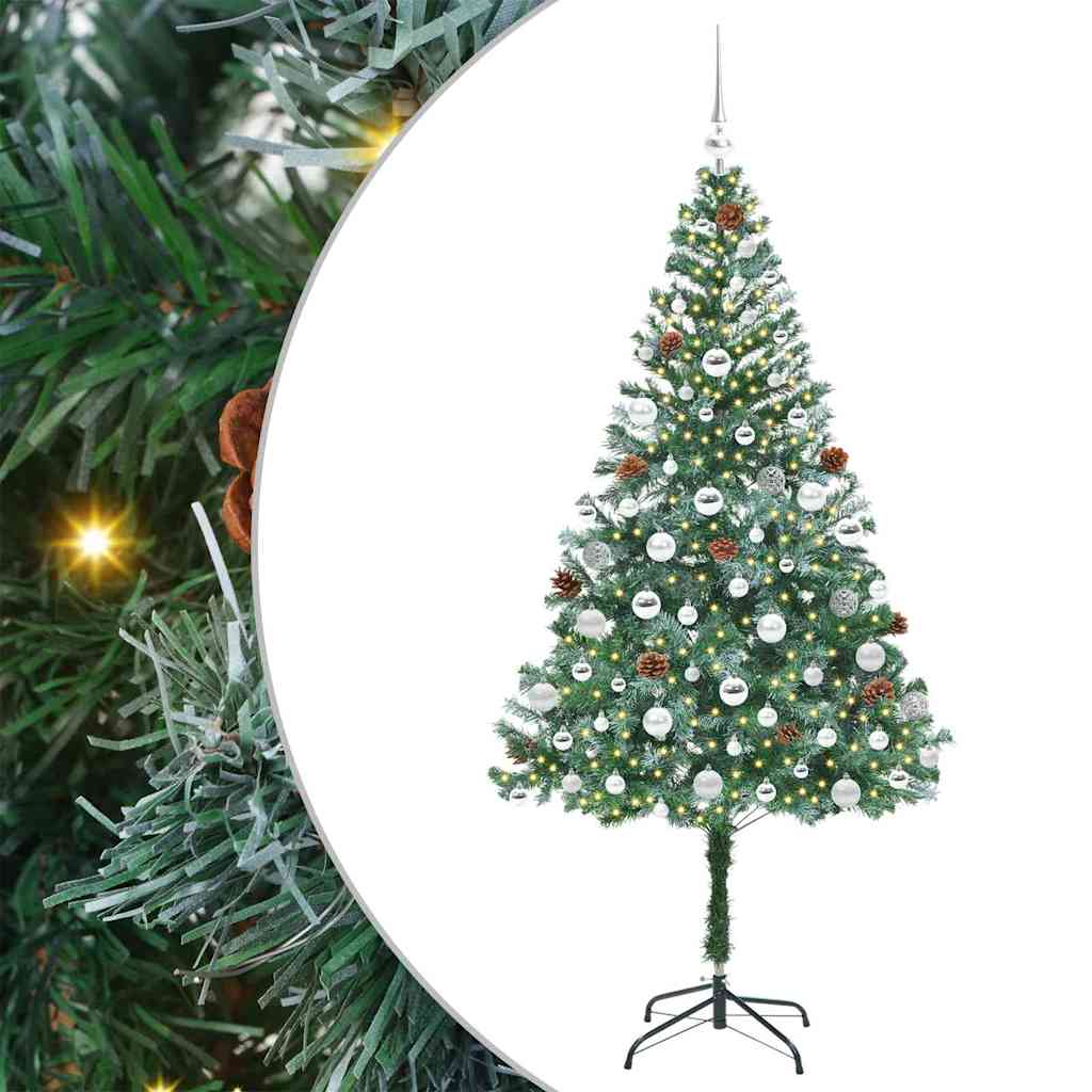 Vidaxx künstlicher Weihnachtsbaum mit 300 LED grün 180 cm PVC und Stahl
