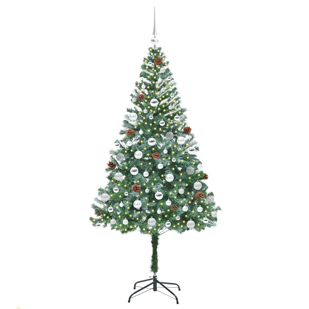 Vidaxx künstlicher Weihnachtsbaum mit 300 LED grün 180 cm PVC und Stahl