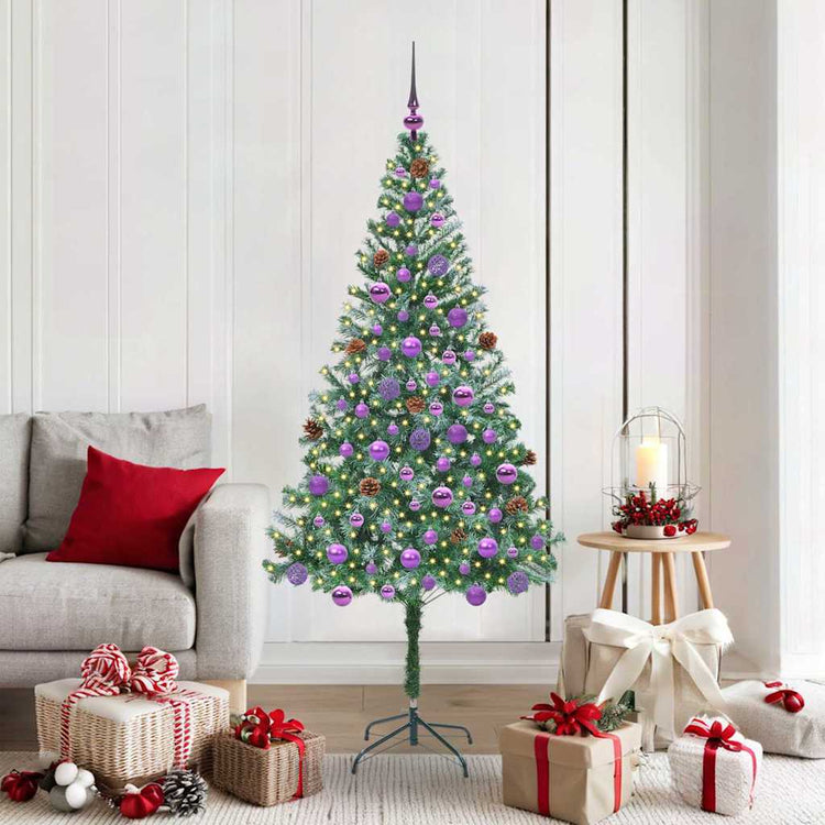 Vidaxx künstlicher Weihnachtsbaum mit 300 LED grün 180 cm PVC und Stahl