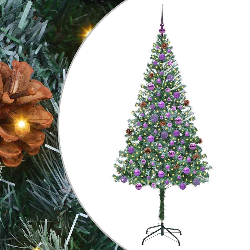 Vidaxx künstlicher Weihnachtsbaum mit 300 LED grün 180 cm PVC und Stahl