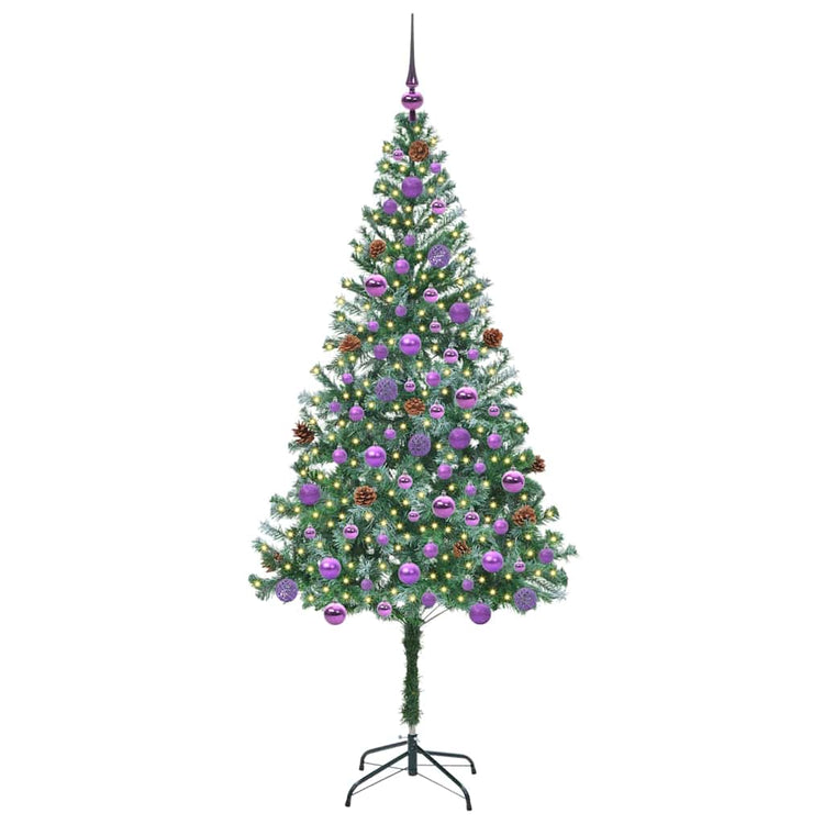 Vidaxx künstlicher Weihnachtsbaum mit 300 LED grün 180 cm PVC und Stahl